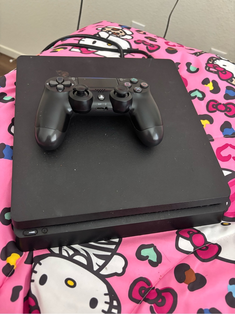 Sony Black PlayStation 4 Slim Console with DualShock 4 Controller
